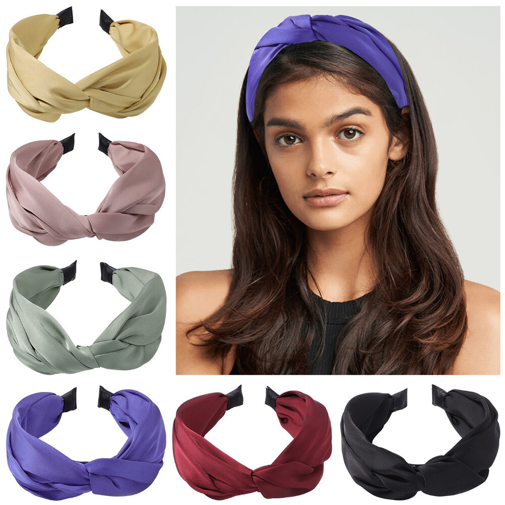Solid Color Yoga Sports Hairbands Twisted Knotted Headband Hair Accessories DIY