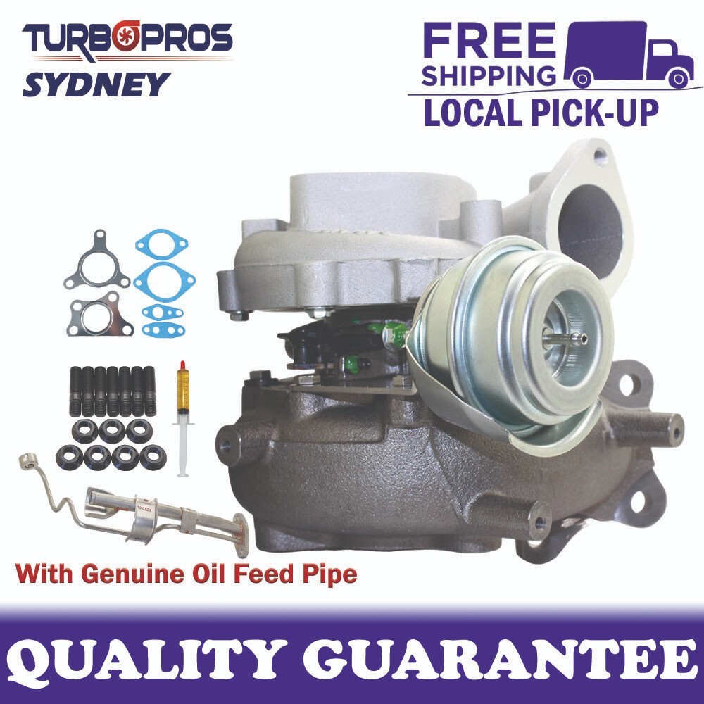 Turbo Pros Turbo Charger+Genuine Oil Feed Pipe For Nissan Navara D40 YD25 2.5L