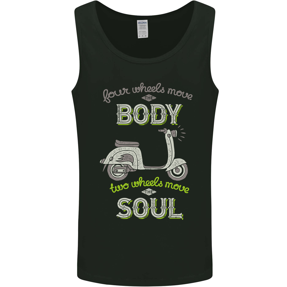 Scooter Four Wheels Move the Body Funny Mens Vest Tank Top