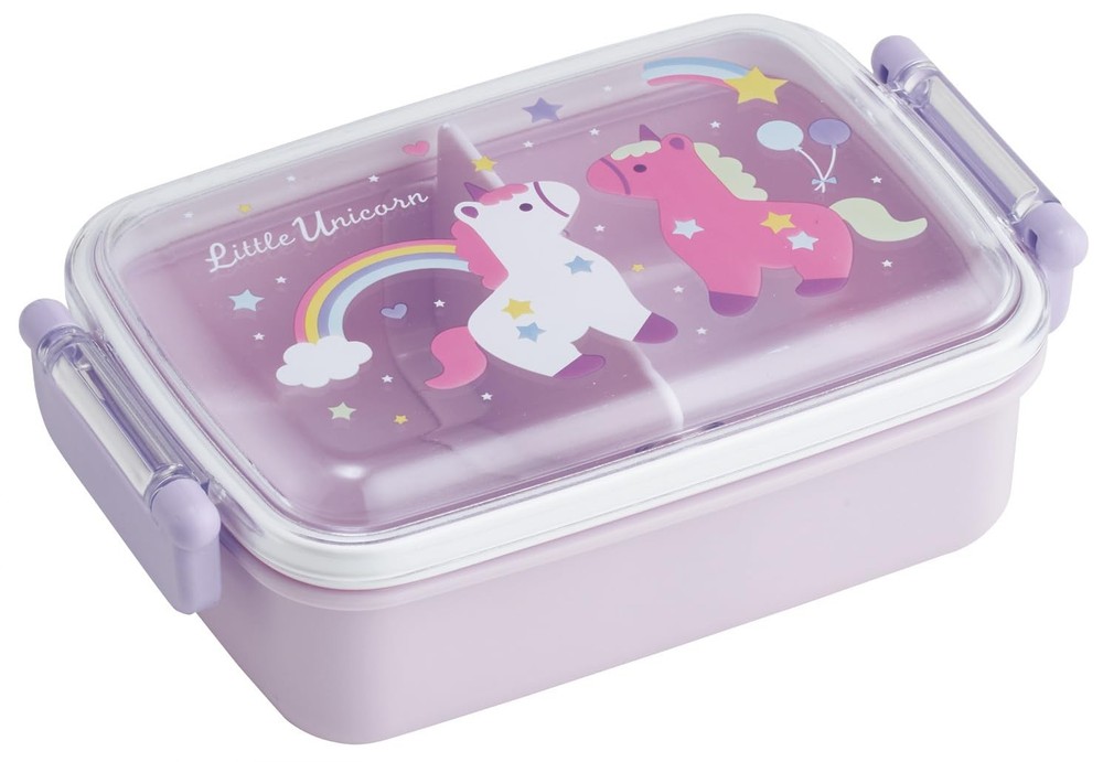 Skater Little Unicorn 450ml Bento Box with Antibacterial Dome Lid for Kids