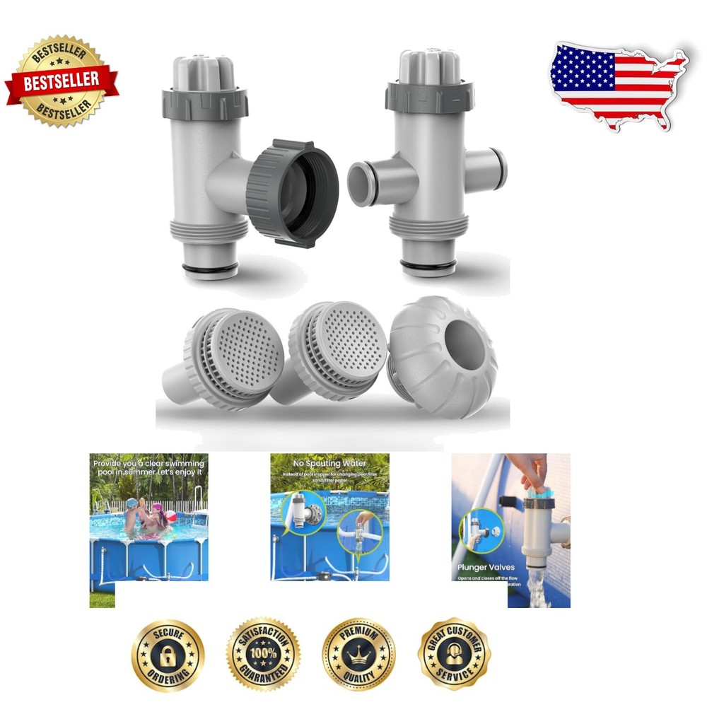 Professional Pool Parts Set: Split Plunger Valve & Strainer Grids for 4000 GPH