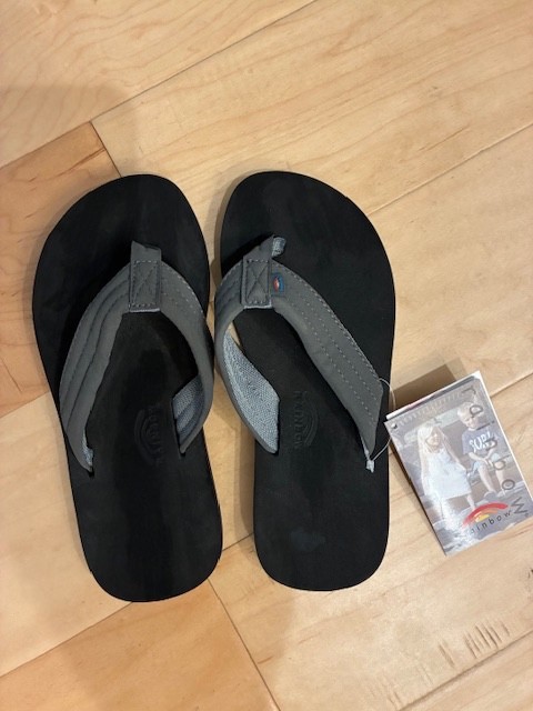 rainbow sandals  youth size 2/3 new with tags