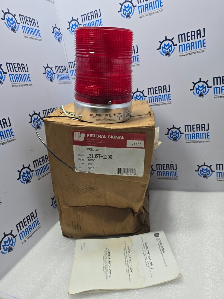 Federal Signal 131DST-120R Strobe Light 120VAC RED 50/60Hz