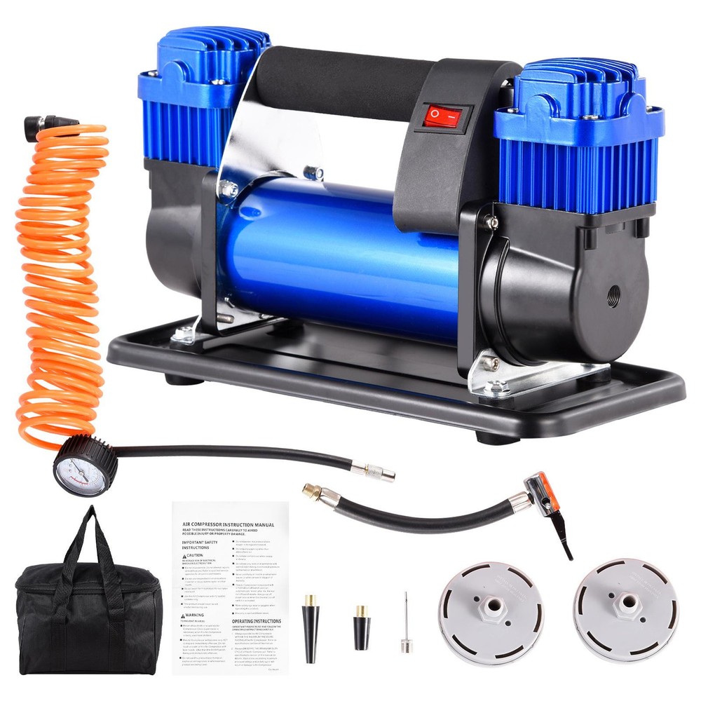12V Portable Heavy Duty Car Tyre Air Pump Air Compressor Tire Inflator 150 PSI