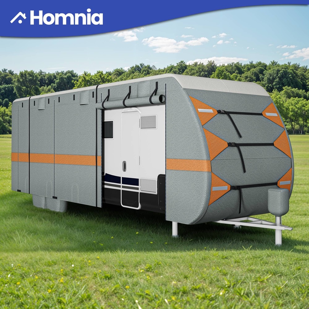 27-30FT Snow Proof RV Cover Tearproof w/ Vent Holes Camping Car Trailer Cover