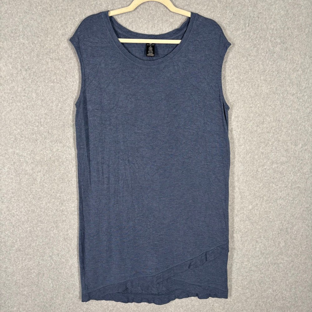 Active Life Dress Womens Large Blue Modal Jersey T Shirt Lounge Soft Sleeveless
