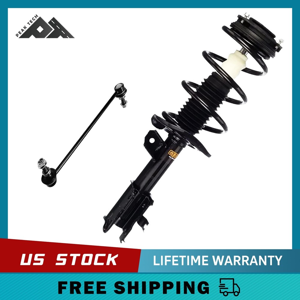Front Left Strut + Sway Bar End for 2008-2012 Nissan Rogue FWD
