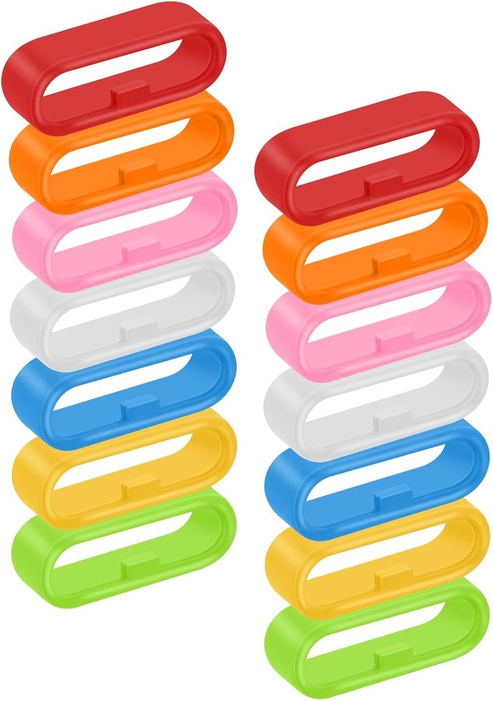 Watch Band Holder, Silicone Replacement Loop 14pcs 20mm, 7 Colors