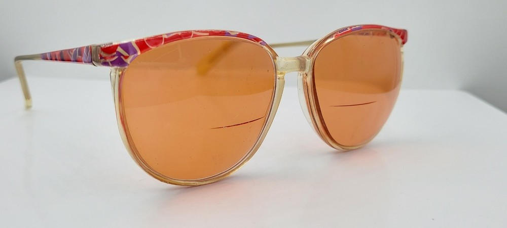 Vintage B2107 Red Pink Purple Oval Sunglass Frames Only  