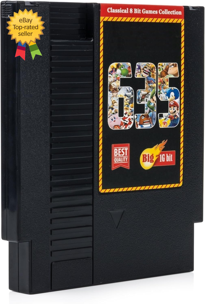 Cartridge Game Console 635 in 1 Multicart Classic Retro Games Collection NES