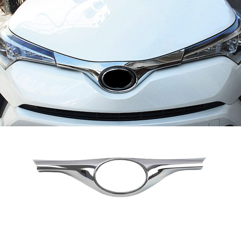Front Grille Grill Cover Strips Clip Trim For Toyota CHR 2016-2018 Chrome Silver