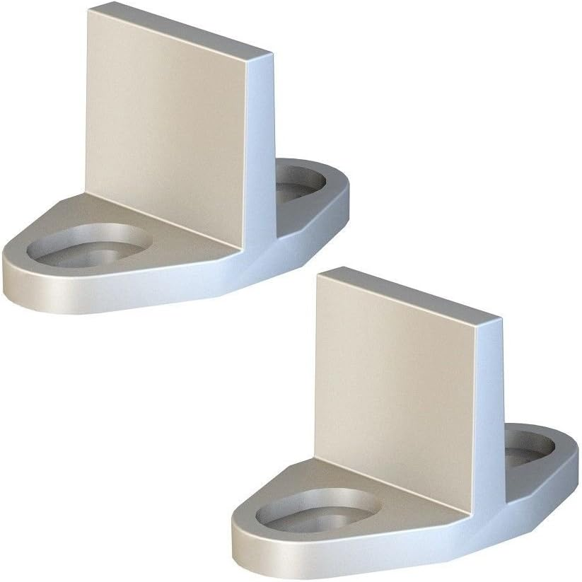 Silver Aluminum T-Guide for Sliding Barn Door Hardware Set of 2