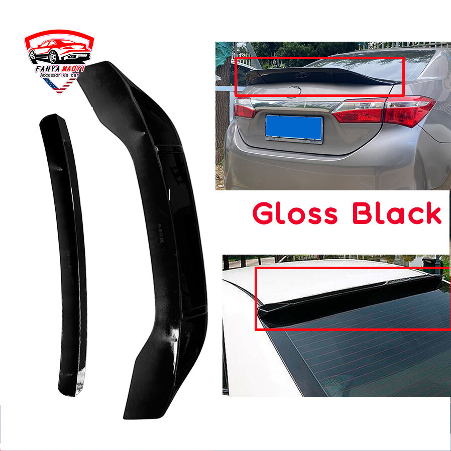 FOR 2014-19 TOYOTA COROLLA R STYLE  HIGH KICK DUCKBILL TRUNK SPOILER+Roof Wing