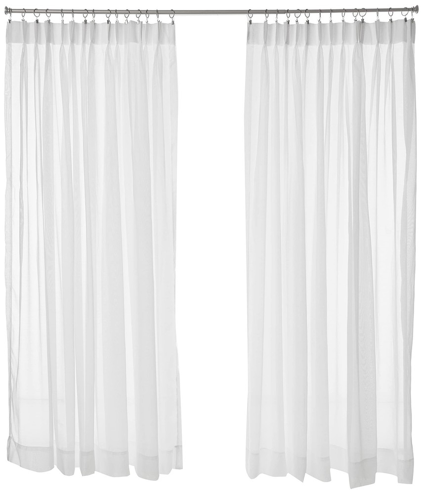 Stylemaster Splendor 72x84 White Pinch Pleated Drapes Pair 2 Panels