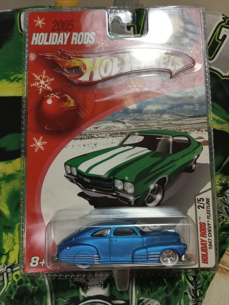 2005 Vintage Hot🔥Wheels/ Holiday Rods ( LE 2/5) '47 Chevy Fleetline In Blue/RRW