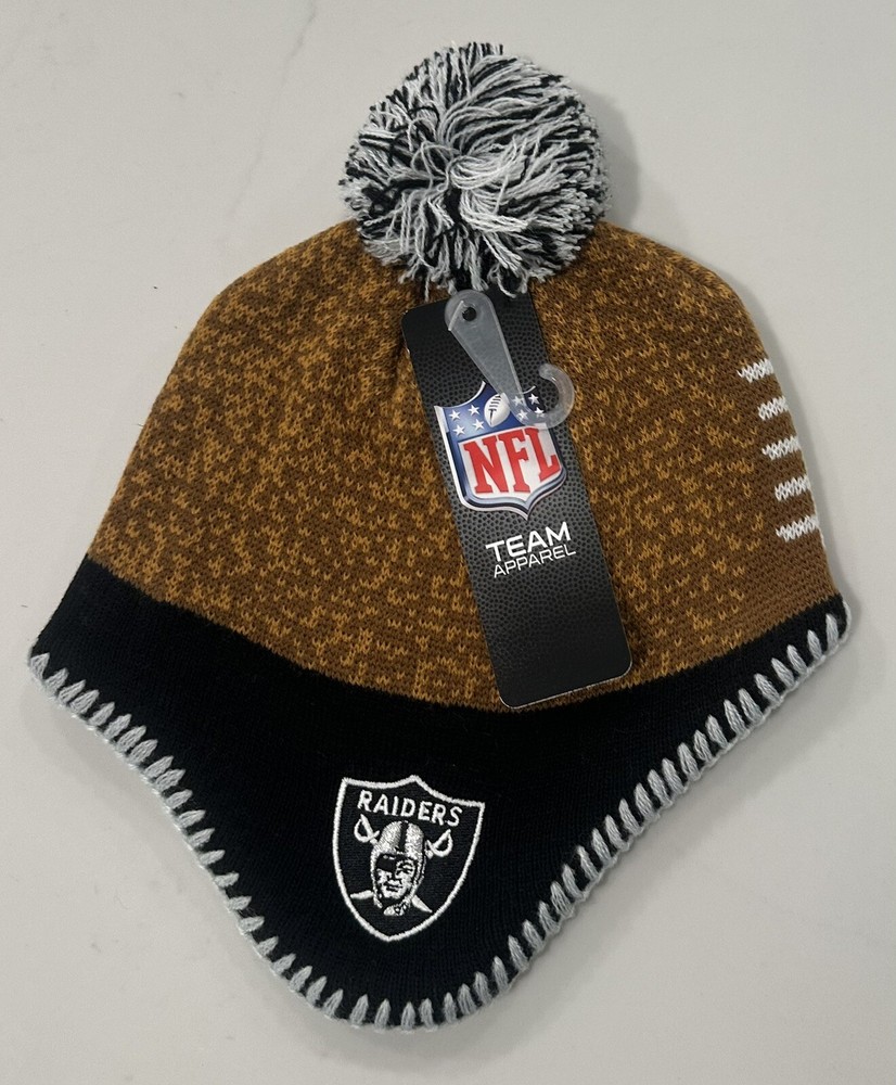 NFL Team Apparel Las Vegas Raiders Boys Winter Knit  Beanie Hat (DD7)