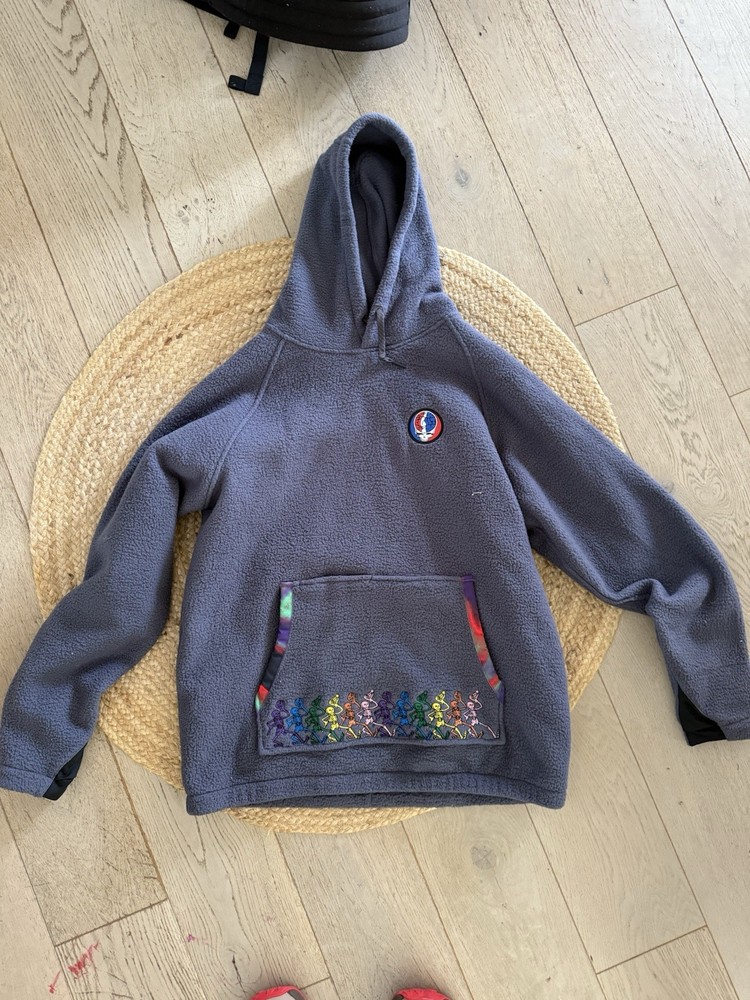 686 Buttermilk Sherpa Fleece Hoody XL Grateful Dead Rhino Grey M2WLAY05-GDRG