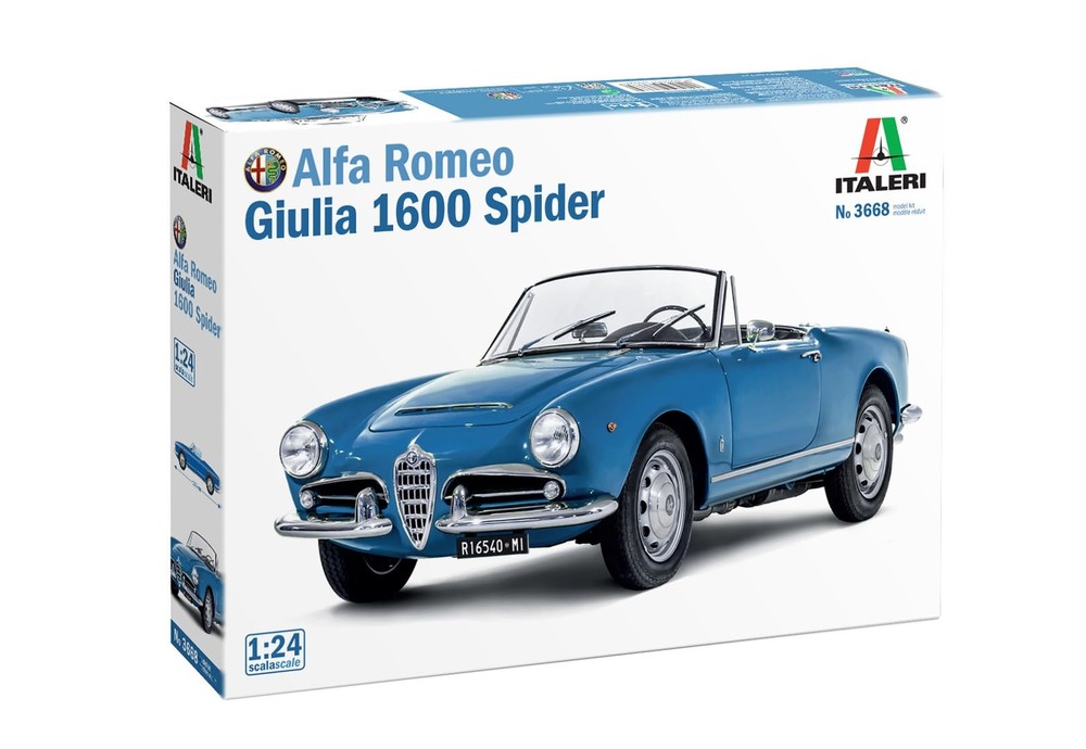 ITALERI IT3668JP 1/24 Alfa Romeo Julia 1600 Spider con instructor japonés