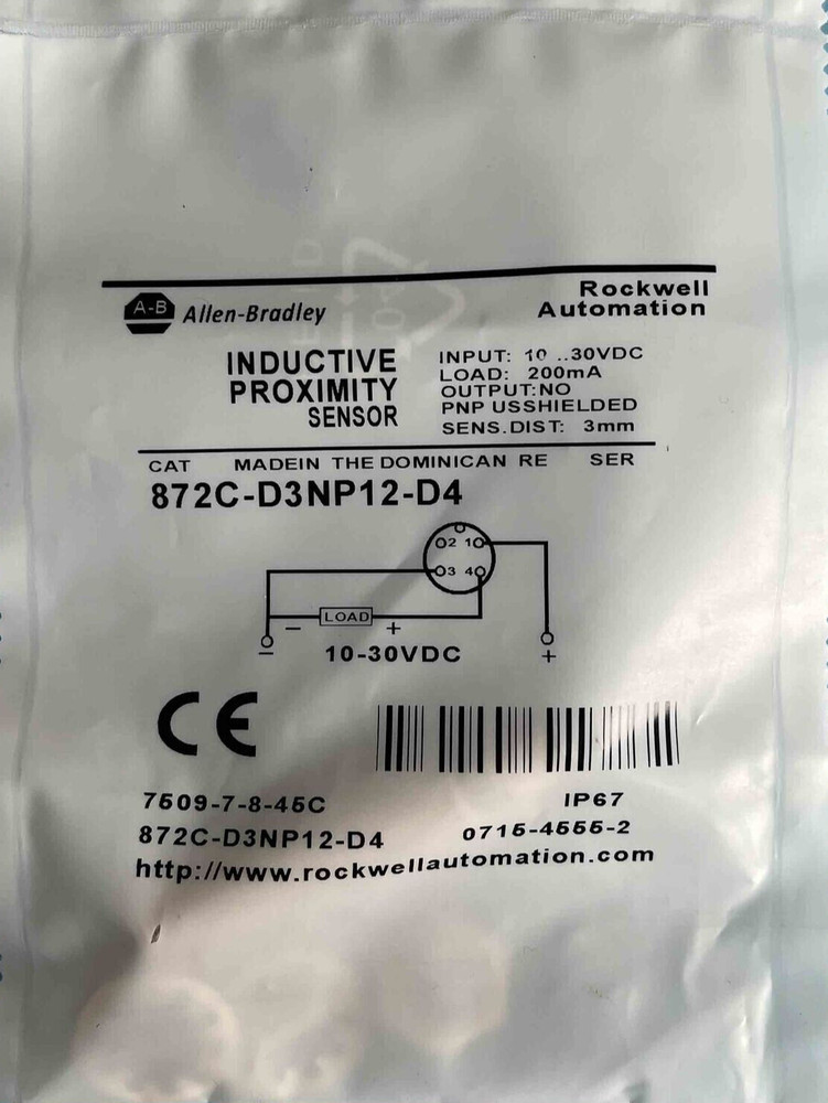 New Sealed Allen-Bradley 872C-D3NP12-D4 Proximity Switch Sensor Fast delivery