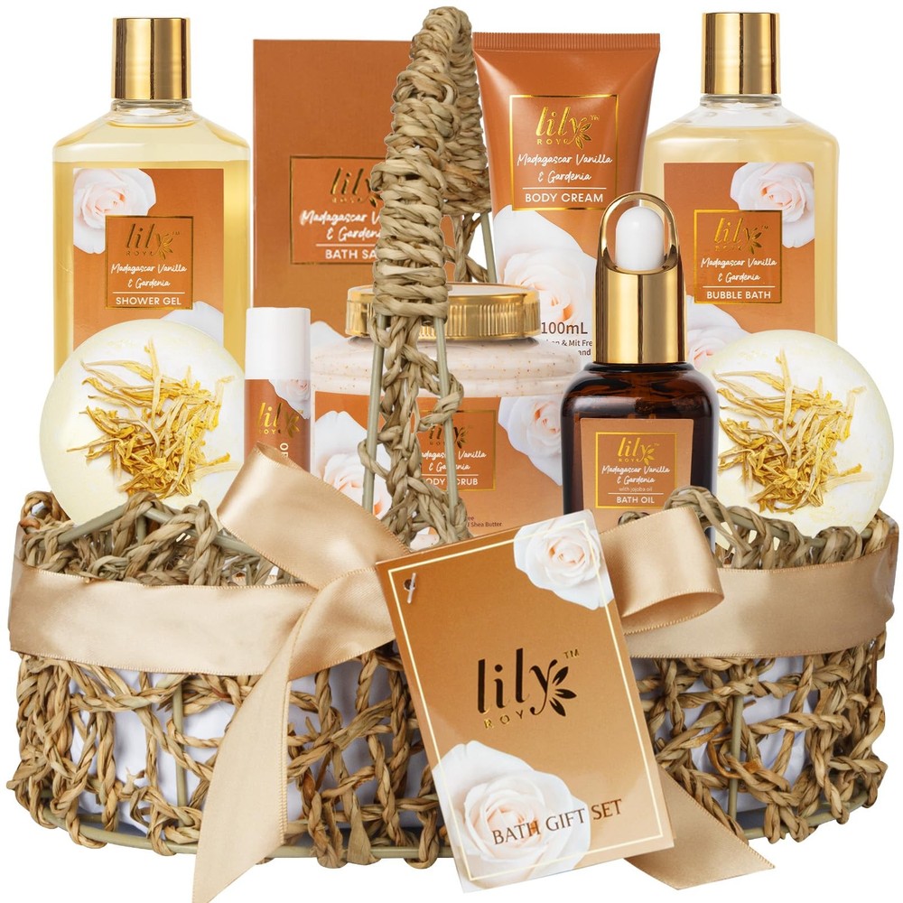 Christmas Gifts for Women - 10-Piece Honey Almond Bath  Body Gift Set for Wom...