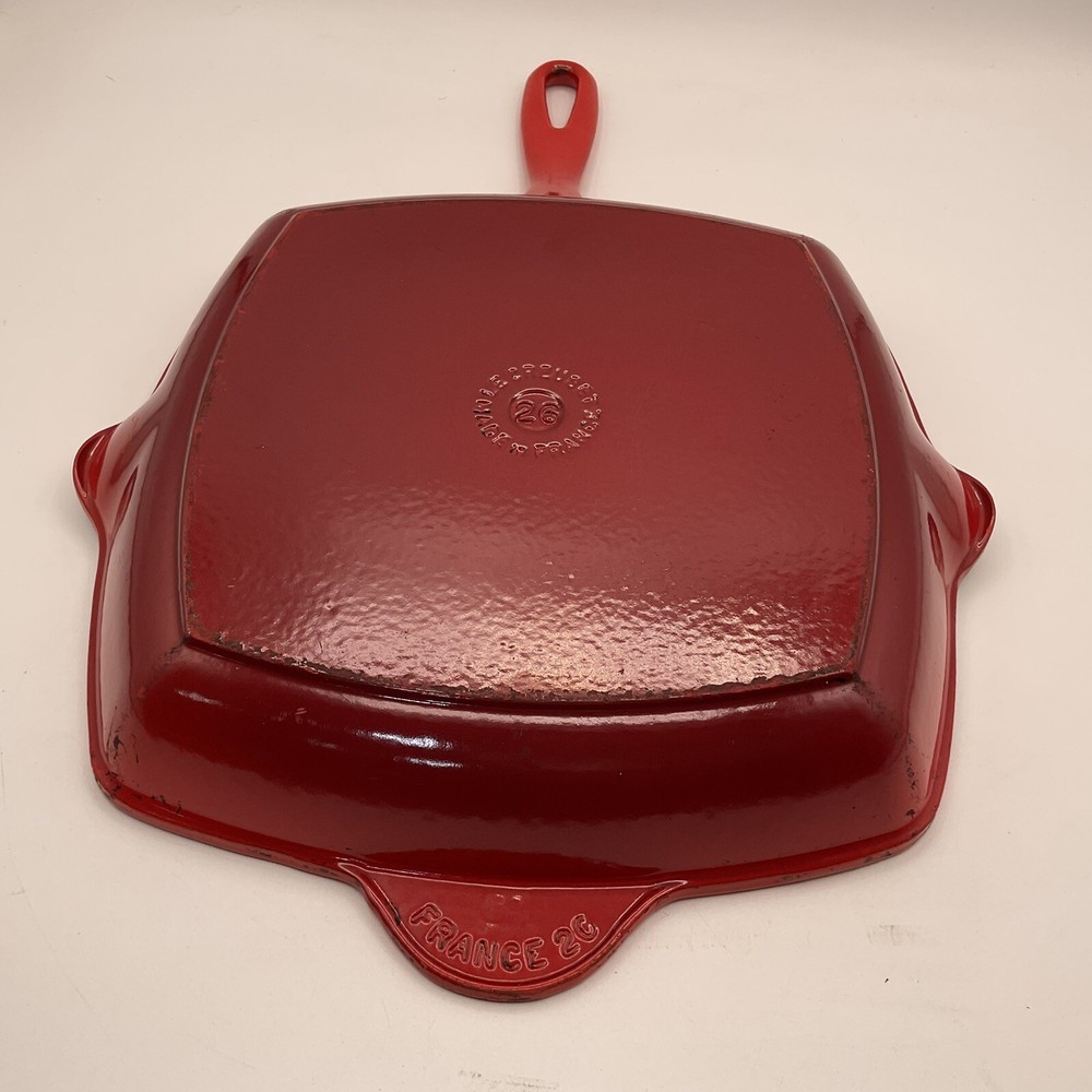 VTG Le Creuset #26 Red Cast Iron 10.5