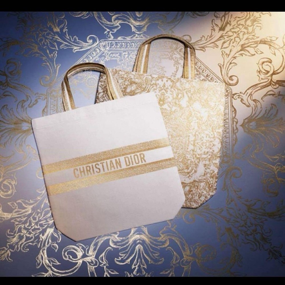 DIOR Holiday 2023 Novelty Tote Bag in Mint Green #a1dab0