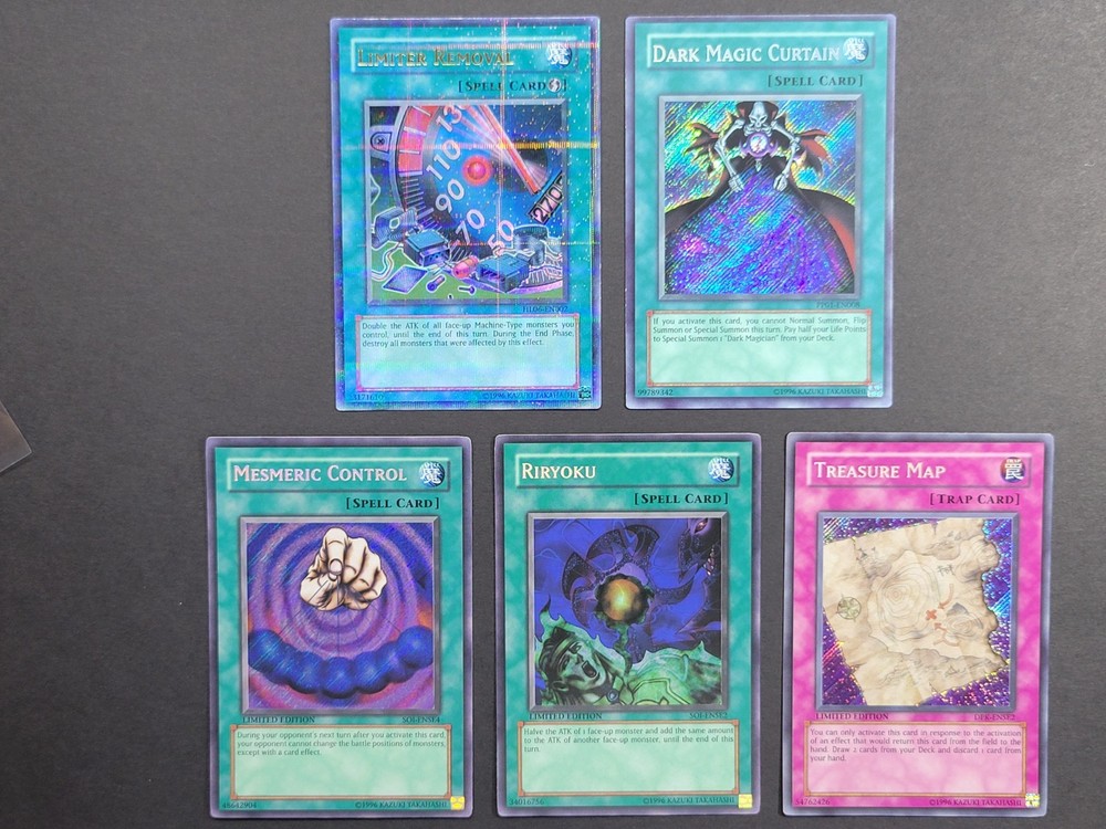 5 Yugioh Secret Rare Cards - Assorted Lot for Collectors
