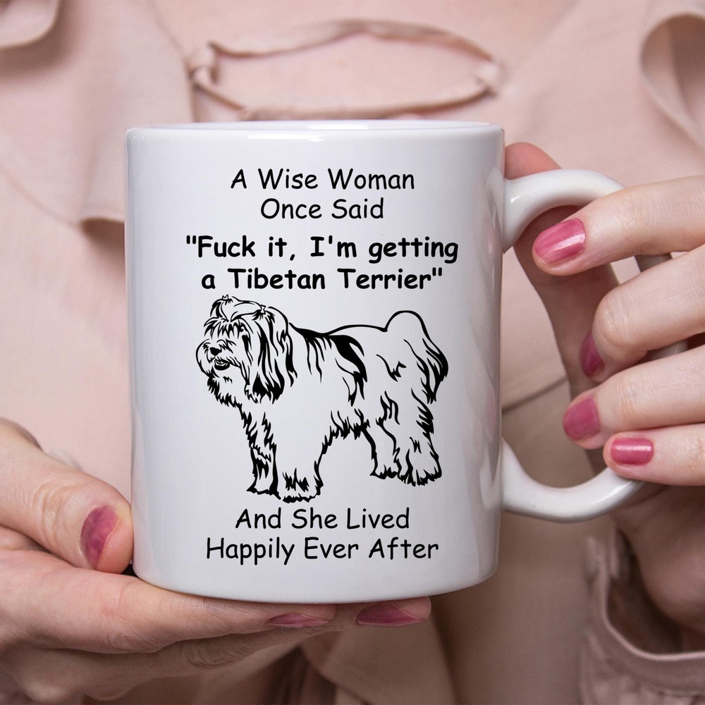 Funny Tibetan Terrier Gift For Women White Coffee Mug Coffee Cup