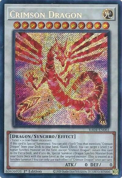 1x Crimson Dragon Secret Rare 1st Ed NM YuGiOh QCSR