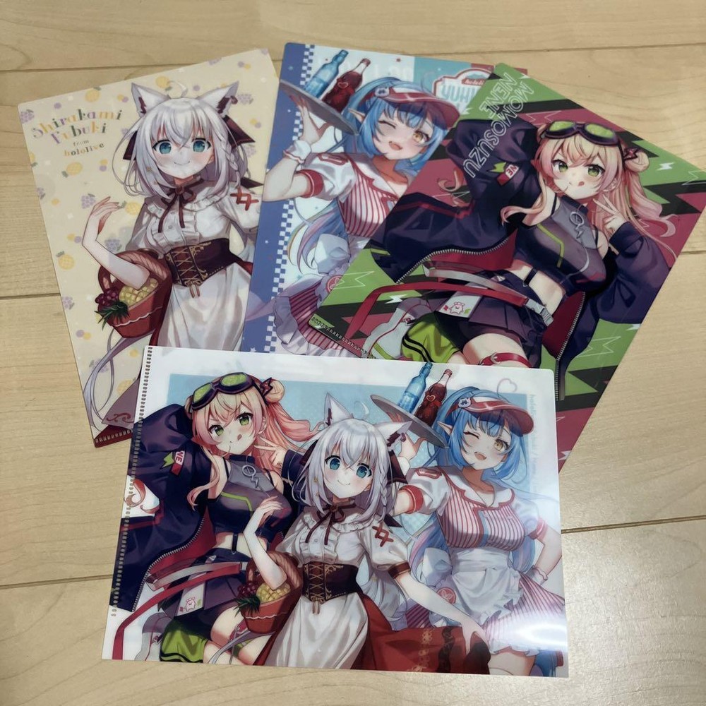 Hololive Anime Mini Clear File Set of 4 Official Merch From Japan