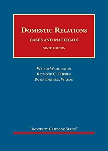 Domestic Relations, - Hardcover, by Wadlington Walter; O'Brien - Acceptable n