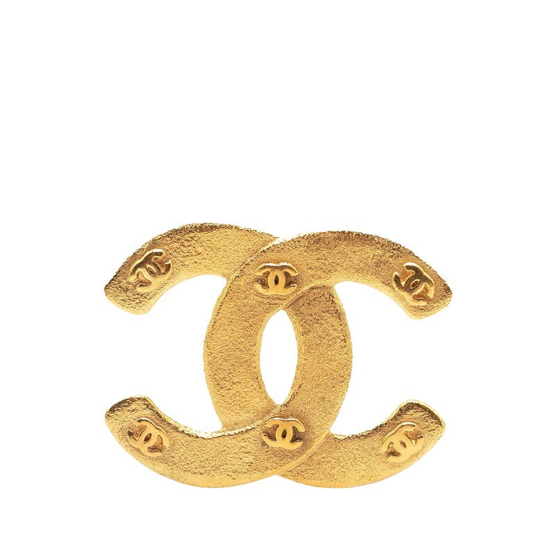 Vintage Chanel Coco Mark Brooch in Gold Plated 772031