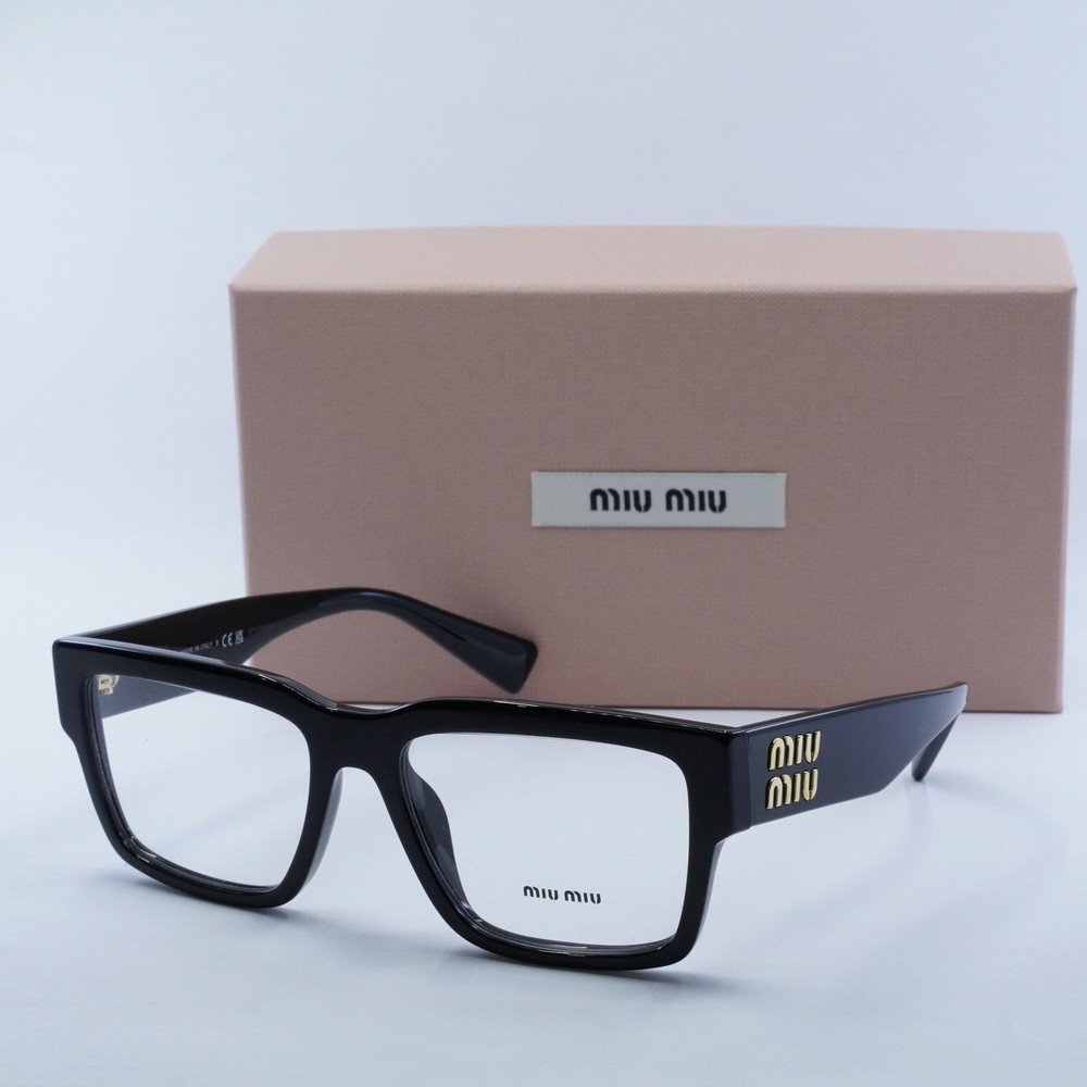 Miu Miu MU02XV 1AB1O1 Black 52mm Eyeglasses New Authentic