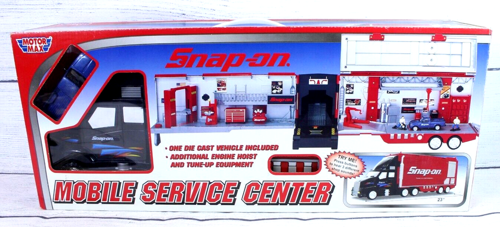 2007 Snap On Mobile Service Center Truck Diorama Motor Max Diecast Toy Set