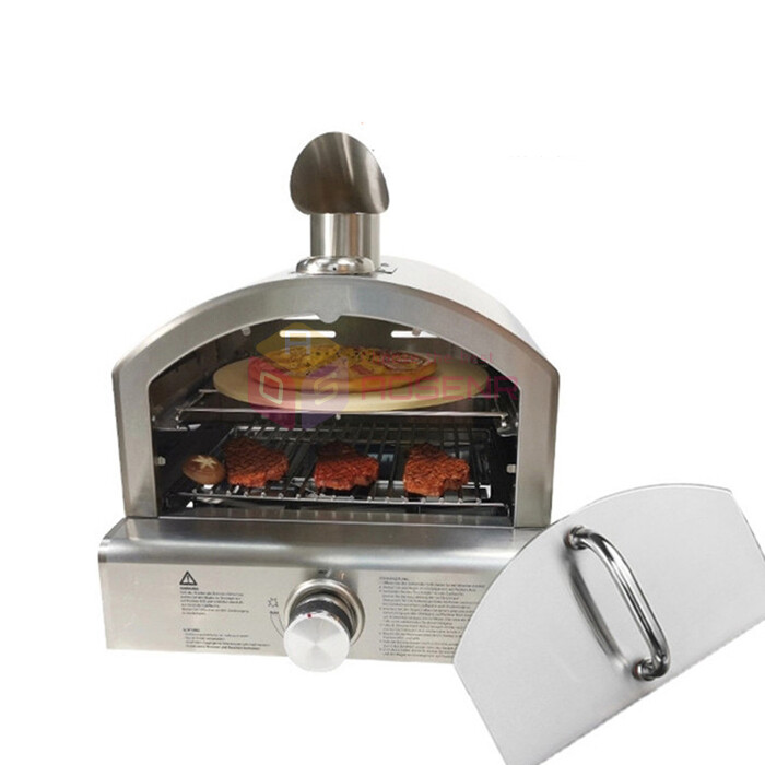 Portable 12-Inch Outdoor LPG Gas Pizza Oven Stainless Steel Baker