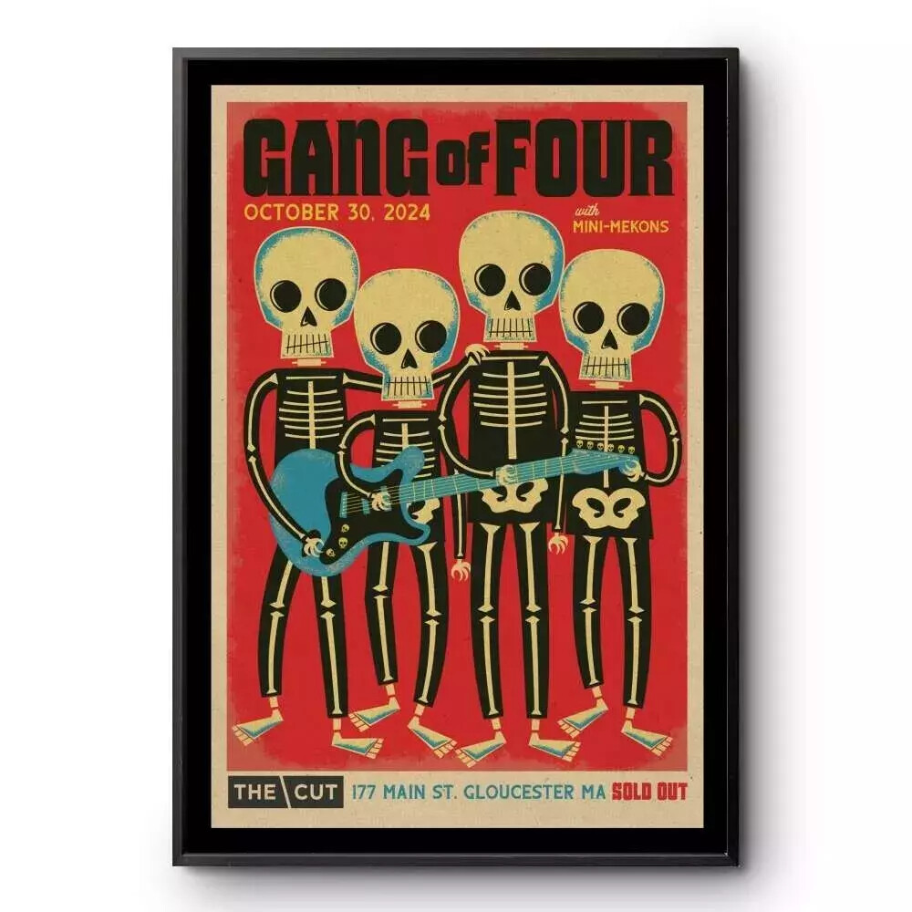 Gang of Four Tour Poster - Oct 30, 2024 2025 - Gloucester, MA Concert Art Print
