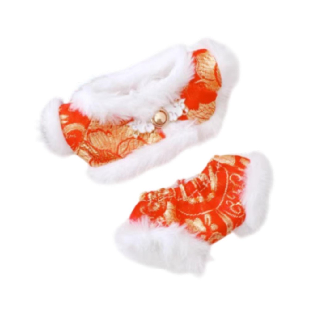 2-Piece New Year Outfit Set for 10cm Dolls - Top & Pants-image