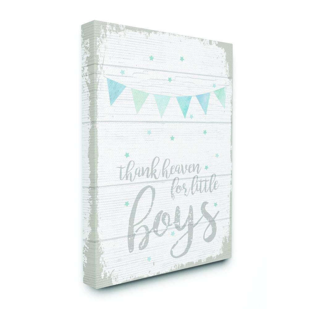 Thank Heaven Boys Blue Word, Design by Artist Daphne Polselli Wall Art, 16 x ...