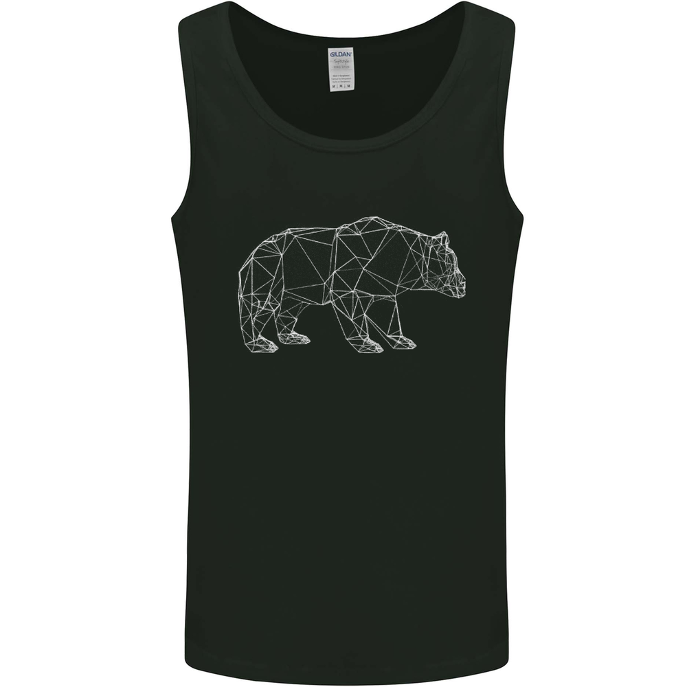 Polygon Grizzly Bear Mens Vest Tank Top
