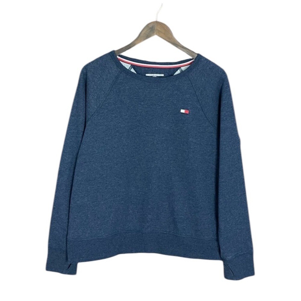 Tommy Hilfiger Mini Logo Sport Fleece Crewneck Sweatshirt Pullover