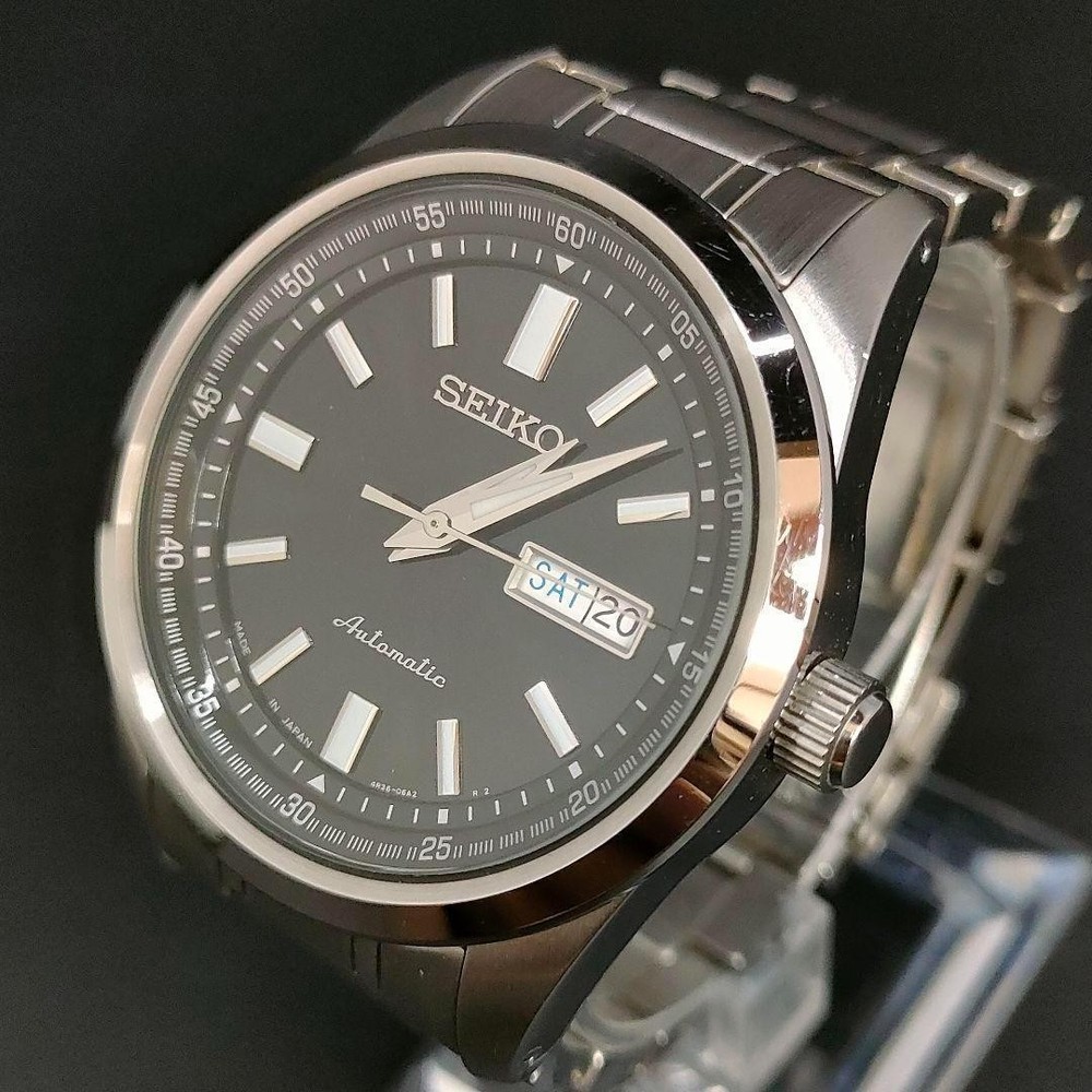 Seiko Black Silver Automatic Men's Watch 578672