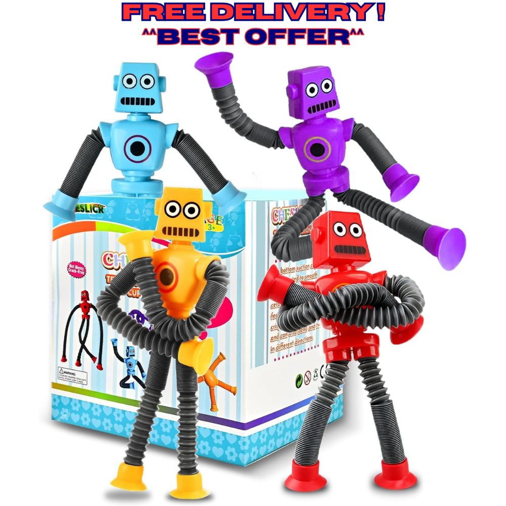 4Pcs Travel Toys for Toddlers - Airplane Sensory Fidget Suction Pop for Autism & Kids  