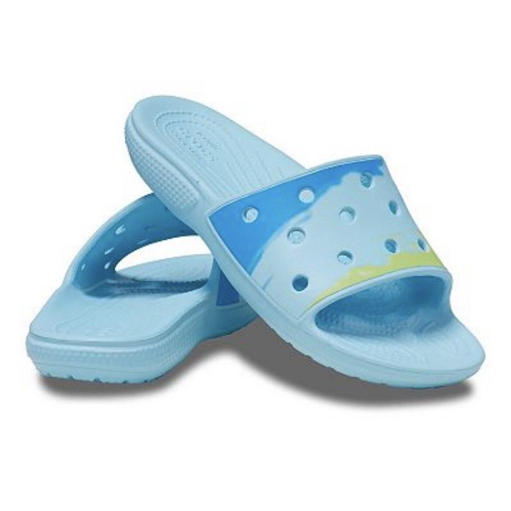 Crocs Ombre Sandals Slides Waterproof Blue Green Men’s Size 12 NEW