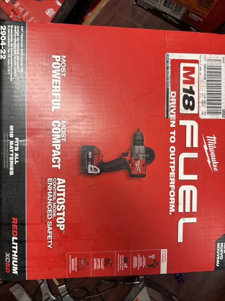 Milwaukee 2904-22 18V Drill/Driver Kit - Red