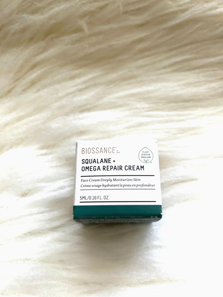 Biossance Squalane + Omega Repair Cream Travel Size .16 fl oz New With Box