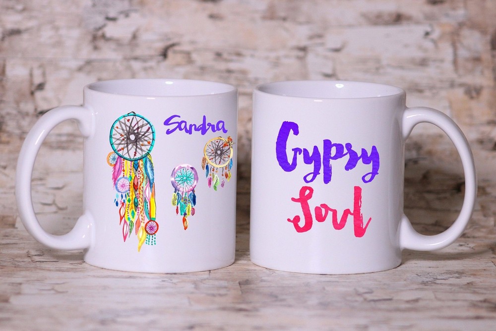 Personalized Dreamcatcher Mug Dream Catcher Mug Boho Mug Name Mug Dreamcatcher