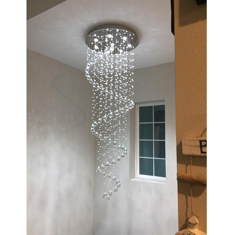 LED Elegant Crystal Chandelier Various Fixture Modern Ceiling Light Pendant Lamp