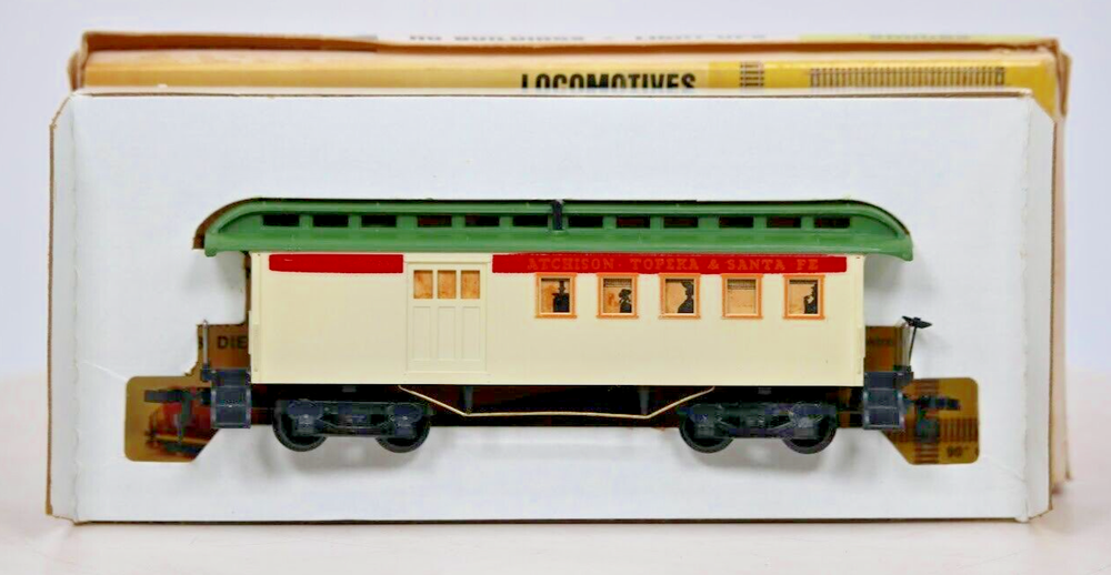 HO Scale TYCO Red Box 1890 Combine Car Santa Fe ATSF Passenger Old Timer 1:87