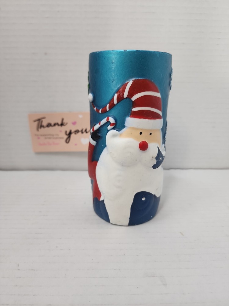PIER 1 IMPORTS Christmas Candles Santa Candy Cane NOS