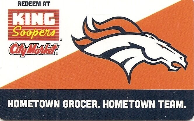 Gift Card: Kroger King Soopers NFL Denver Broncos (USA) (new/no value)-image